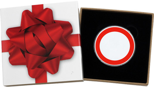 SilverTowne Natural Kraft Paper Gift Box with Red Bow Box Sleeve